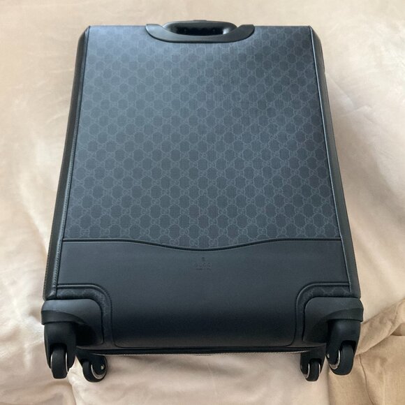 Gucci Black Azalea GG Canvas Supreme Rolling Trolley Luggage - Picture 4 of 12